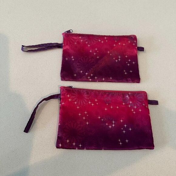 🌴2 Mauve Pink Satin Travel Bags🌴 - Picture 2 of 5